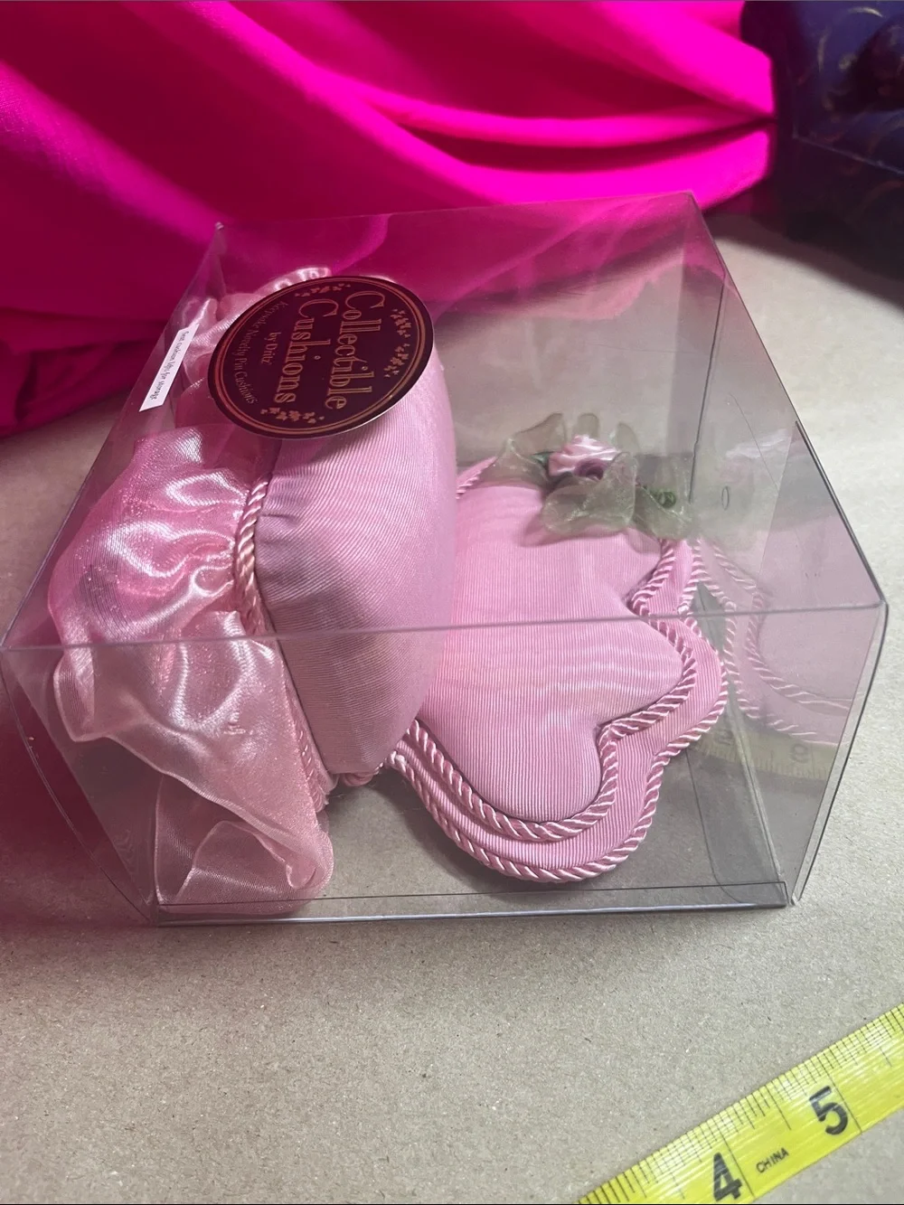 Collectible Cushions by Drilz — Pink Heart Pin Cushion Set